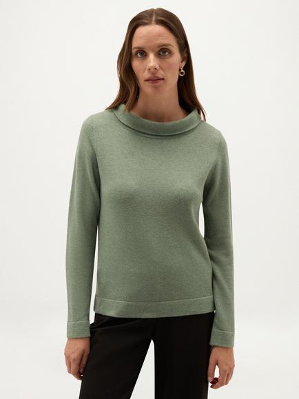 Hobbs Audrey Merino Wool-Cashmere Jumper, Green