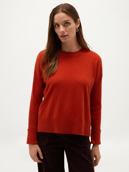 Hobbs Darla Wool Blend Jumper, Orange, Orange