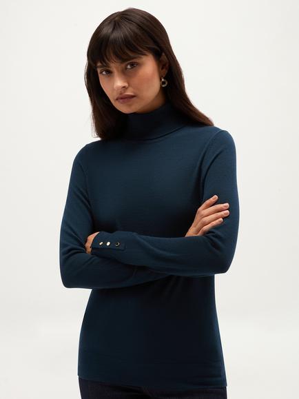 Hobbs Lara Merino Wool Jumper, Blue