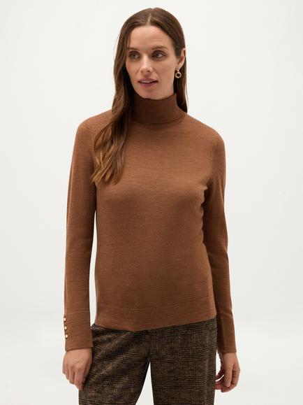 Hobbs Lara Merino Wool Jumper, Brown