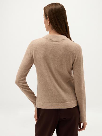 Hobbs Talia Merino Wool-Cashmere Jumper - view 2, Beige