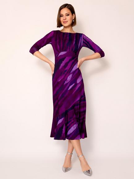 Alie Street Maxine Asymmetric Dress, Vivid Plum, Vivid Plum