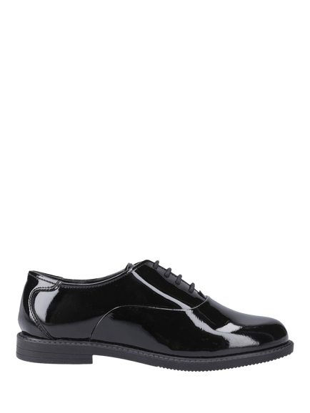 Hush Puppies Kids' Nellie Patent Leather Lace-Up Shoes, Black, Black