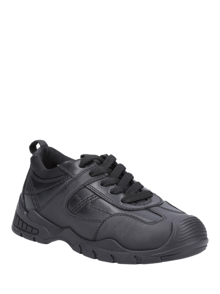 Hush Puppies Kids' Travis Leather Lace-Up School Shoes, Black - view 2, Black