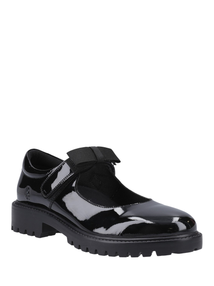 Hush Puppies Kids' Astrid Patent Leather Bow Shoes, Black - view 2, Black