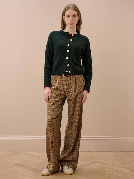 Brora Contemporary Cashmere Cardigan, Myrtle, Pine