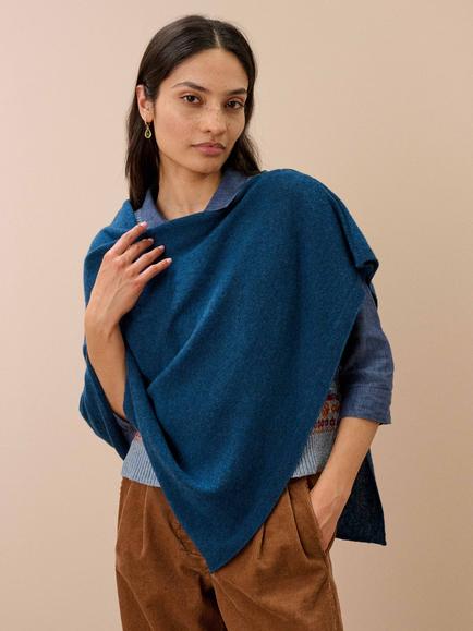 Brora Gauzy Cashmere Poncho, Cosmos, Cosmos