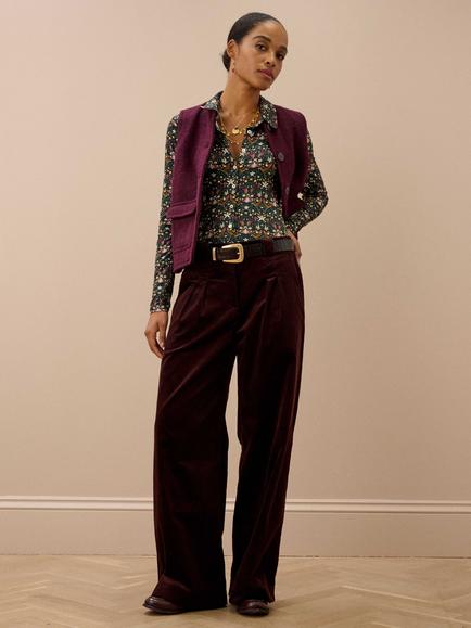 Brora Liberty Floral Jersey Shirt, Spruce Forest - view 2, Spruce Forest