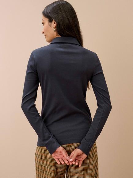 Brora Cotton Rich Slim Fit Shirt - view 2, Steel