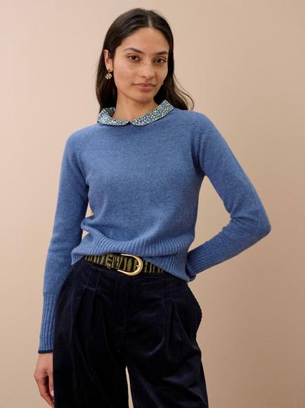 Brora Cashmere Boxy Jumper, Myrtle, Myrtle