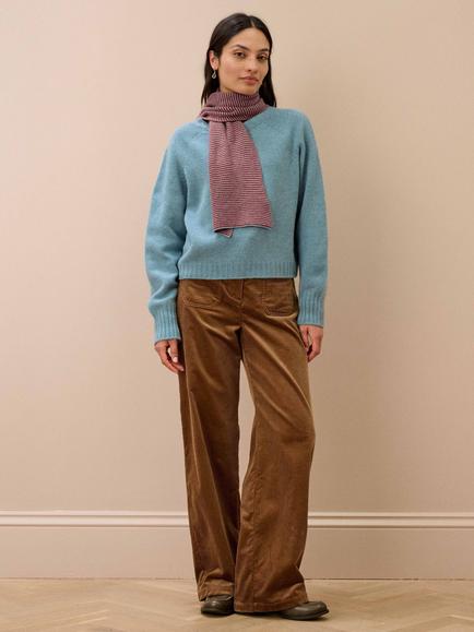 Brora Cashmere Round Neck Jumper, Nimbus - view 2, Nimbus