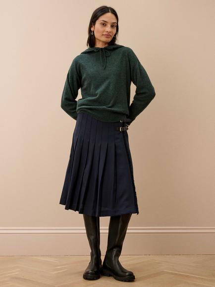 Brora Cashmere Hoodie, Pine, Pine