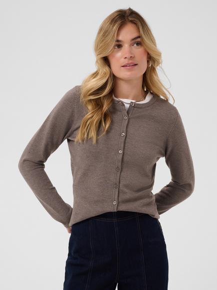 Saint Tropez Mila Cardigan, Mink Melange, Mink Melange