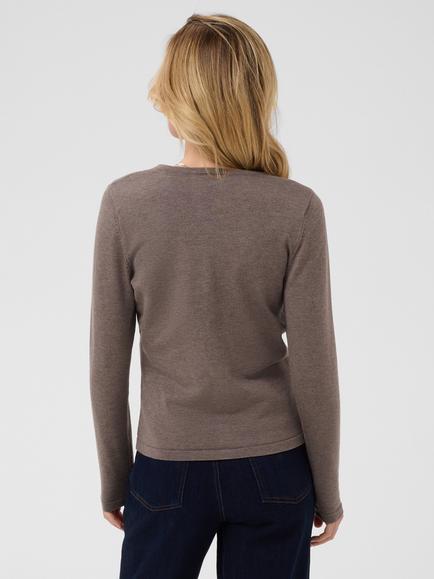 Saint Tropez Mila Cardigan, Mink Melange - view 2, Mink Melange