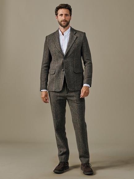 Aubin Marlborough Wool Suit Trousers, Brown - view 2, Brown