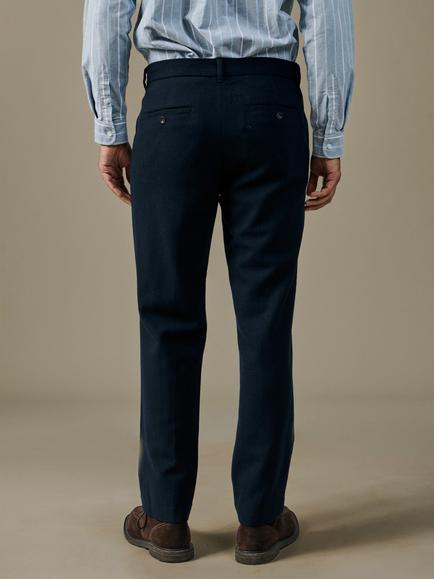 Aubin Marlborough Wool Suit Trousers, Navy - view 2, Navy