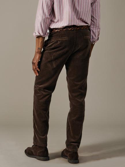 Aubin Barrowby Cotton Corduroy Trousers, Dark Chocolate - view 2, Dark Chocolate