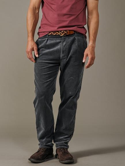 Aubin Barrowby Cotton Corduroy Trousers, Charcoal