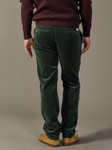 Aubin Barrowby Cord Trousers, Dark Khaki - view 2, Dark Khaki