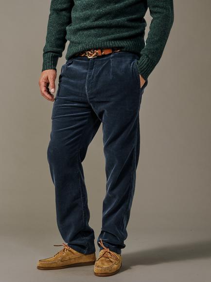 Aubin Barrowby Cotton Corduroy Trousers, Navy