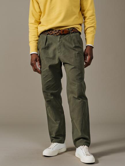 Aubin Caistor Straight Fit Utility Trousers, Khaki, Khaki