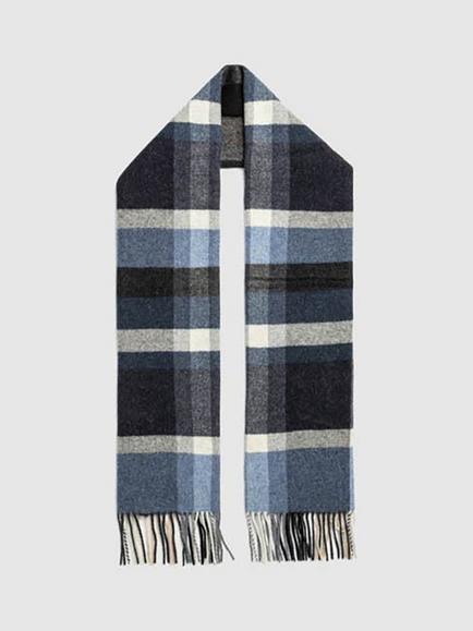 Rodd & Gunn Jed Valley Wool Scarf, Sea - view 2, Sea