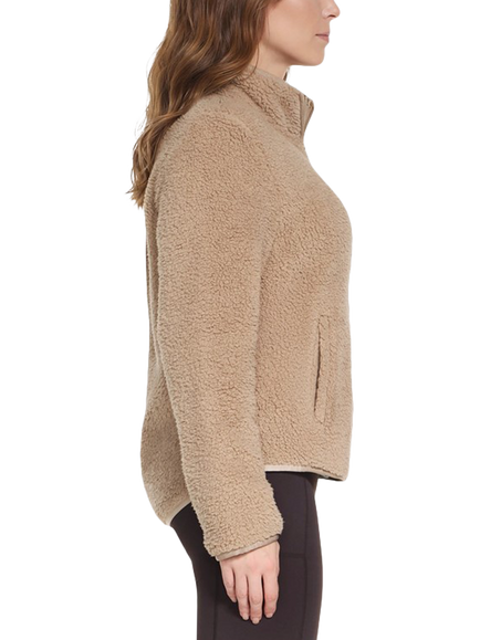 Skechers Skech-Sherpa Zip Through Jacket, Taupe - view 2, Taupe