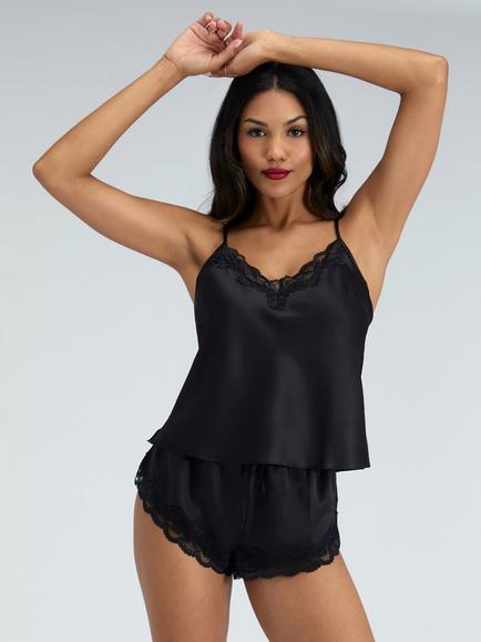 Boux Avenue Amelia Satin Cami Set, Black