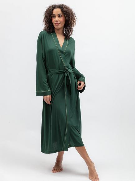 Cyberjammies Long Dressing Gown, Dark Green, Dark Green