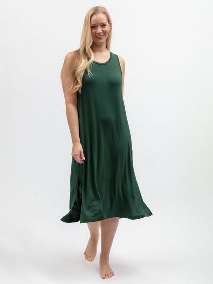 Cyberjammies Sleeveless Long Nightdress, Dark Green, Dark Green