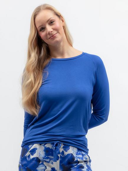 Cyberjammies Crew Neck Long Sleeve Jersey Pyjama Top, Blue, Blue