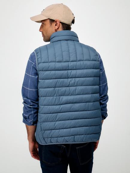 Crew Clothing Lowther Puffer Gilet, Airforce Blue - view 2, Airforce Blue