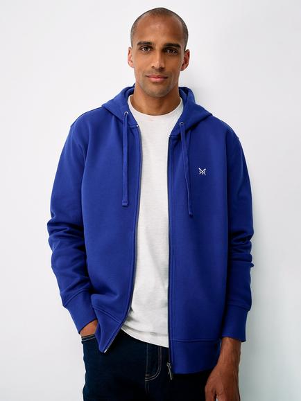 Crew Clothing Cotton Blend Hoodie, Dark Blue, Dark Blue