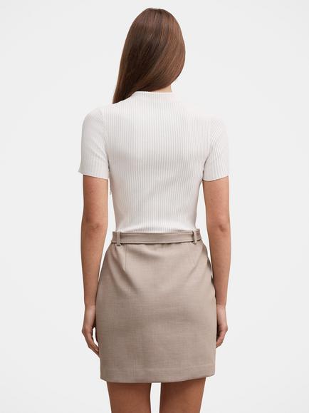Forever New Maya Woven Mini Skirt, Neutral Set - view 2, Neutral Set