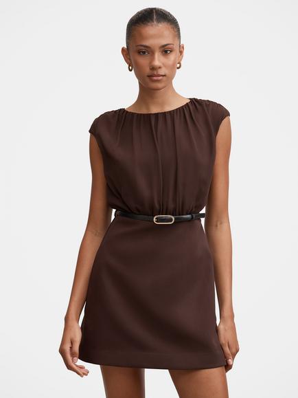 Forever New Quinn Mini Dress, Chocolate Freckle, Chocolate Freckle