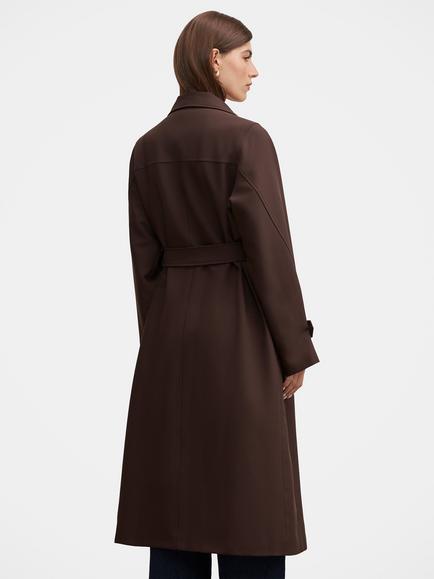 Forever New Florence Long Trench Coat, Chocolate - view 2, Chocolate