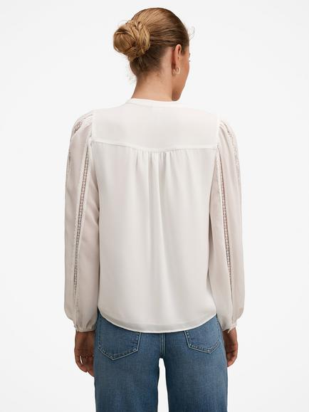Forever New Alexis Lace T Blouse, Porcelain - view 2, Porcelain