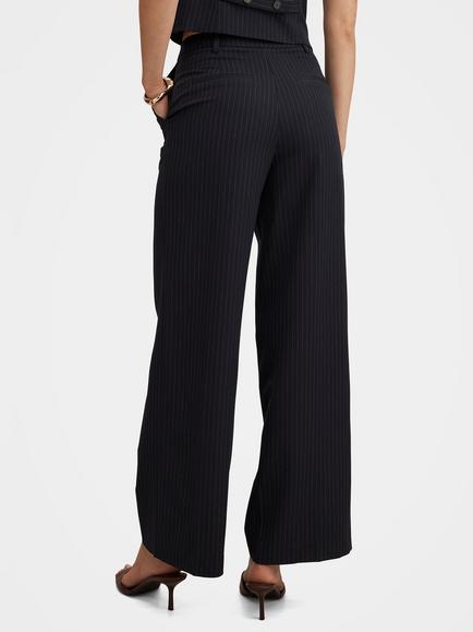 Forever New Paloma Pinstripe Wide Leg Trousers, Navy - view 2, Navy