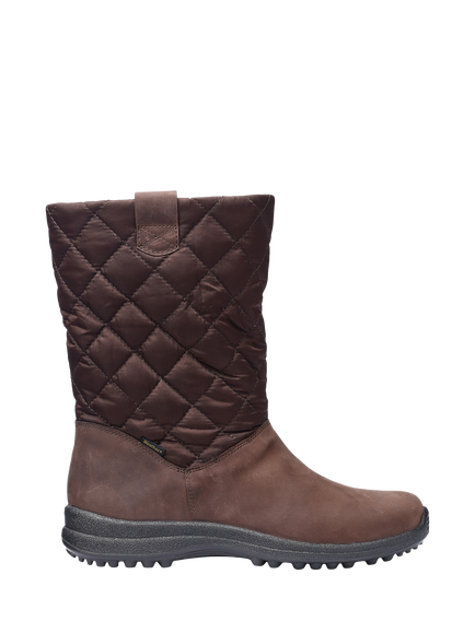 Hotter Timber Waterproof Quilted Boots, Chocolate, Chocolate