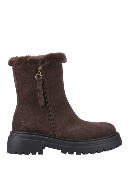 Hush Puppies Rosalind Leather Calf Boots, Black, Chocolate