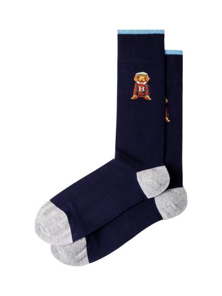 Hackett London Cotton Blend Socks, Ink Blue