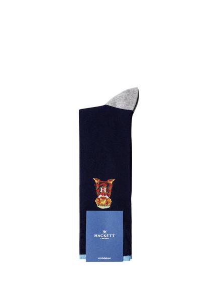 Hackett London Cotton Blend Socks - view 2, Ink Blue