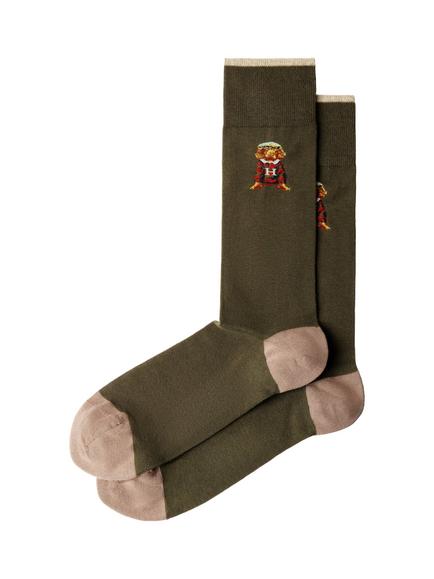 Hackett London Cotton Blend Socks, Hunter Green