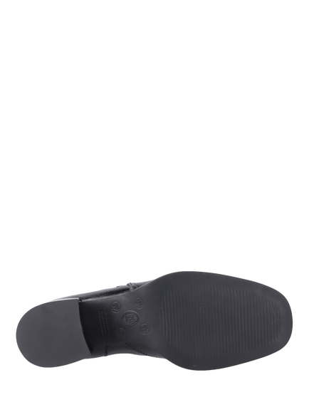 Hush Puppies Violet Leather Ankle Boots, Black - view 2, Black