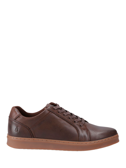 Hush Puppies Madden Leather Trainers, Coffee