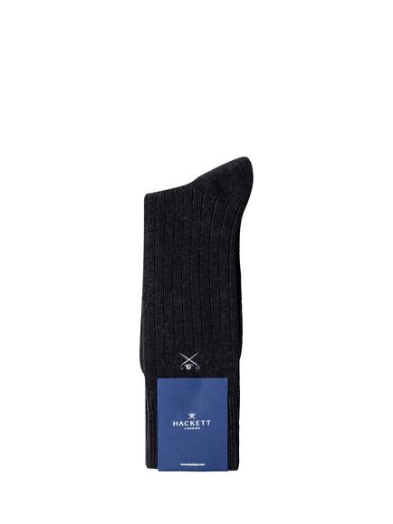 Hackett London Cotton Blend Socks - view 2, Charcoal Grey