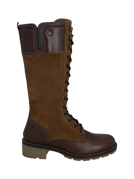 Hunter Skye Lace-Up Tall WP Country Boots, Brown, Brown