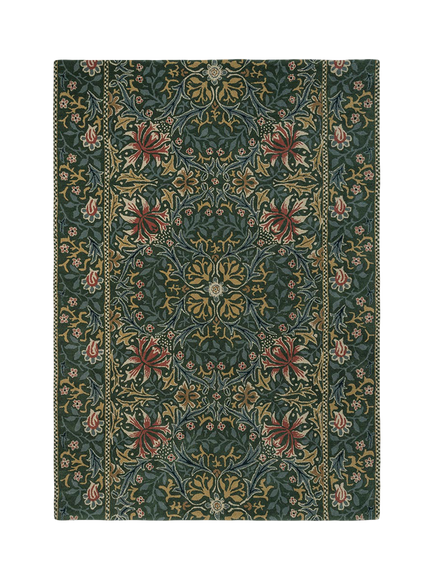 Morris & Co. The Huntington Walthamstow Pure Wool Rug, Forest, Forest
