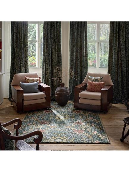 Morris & Co. The Huntington Walthamstow Pure Wool Rug, Forest - view 2, Forest