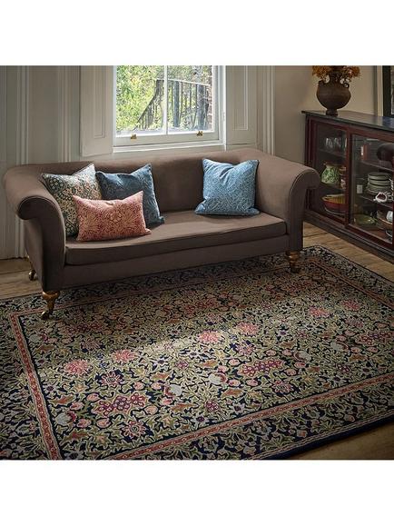 Morris & Co. The Huntington Wilton Weave Pure Wool Rug, Indigo - view 2, Indigo